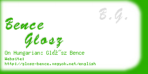 bence glosz business card